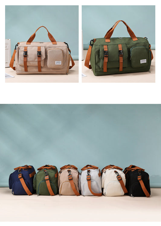 Minimalist Sports Duffel Bag ,Large Capacity Gym Tote With Separate Shoe Pocket,Multi-functional Travel Weekender & Crossbody Bag,Stylish Workout & Overnight Bag For Women