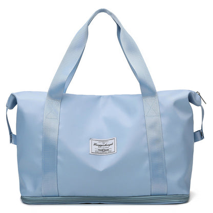 Large Capacity Expandable Gym Bag For Women - Waterproof Travel Duffel With Wet Pocket,Versatile Yoga Sports Bag With Shoe Compartment ,Stylish Tote & Shoulder Bag For Gym & Weekender
