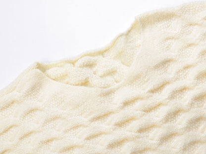 Cable Pullover Sweater Women's Clothing
