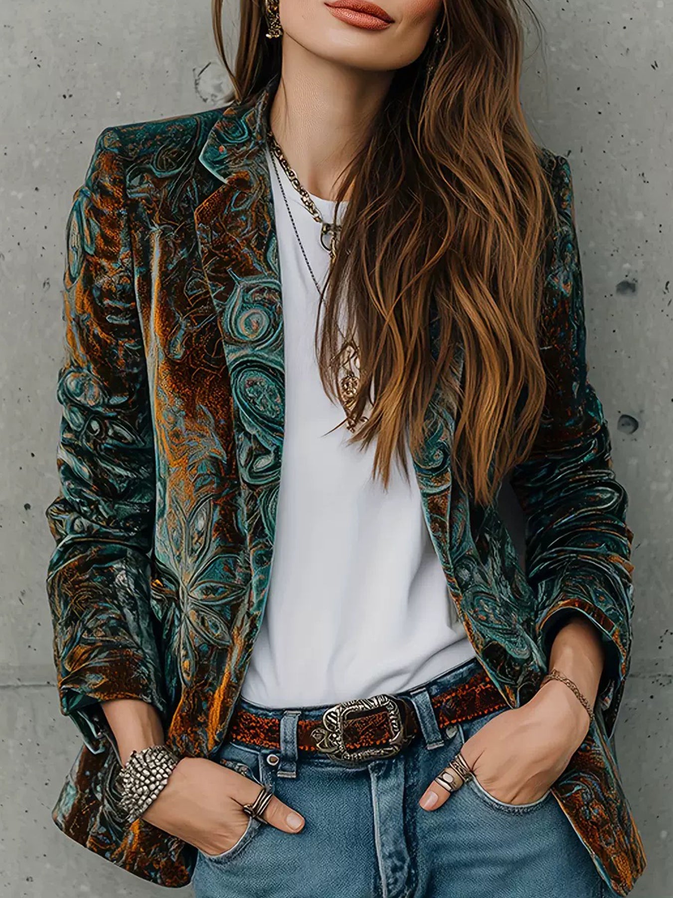 New Women's Clothing, New Autumn And Winter Women's Clothing, New Printed Fashion Casual Commuting Suit Jacket With Lining
