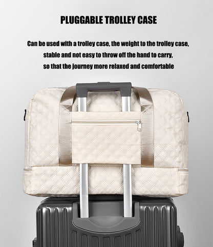 Multi-Functional Crossbody Gym Bag - Dry-Wet Separation, Large Capacity For Travel, Workout & Business Trips - Waterproof Sports Duffle Backpack