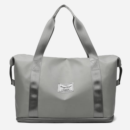 Large Capacity Expandable Gym Bag For Women - Waterproof Travel Duffel With Wet Pocket,Versatile Yoga Sports Bag With Shoe Compartment ,Stylish Tote & Shoulder Bag For Gym & Weekender