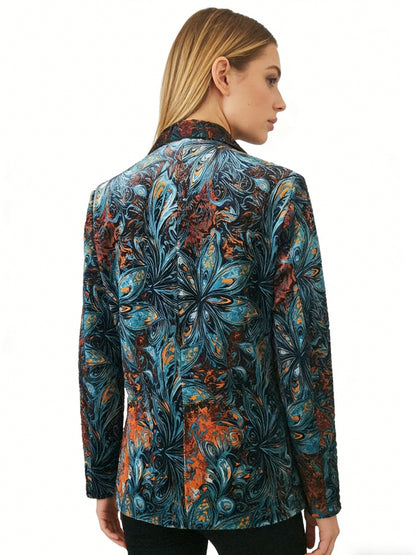 New Women's Clothing, New Autumn And Winter Women's Clothing, New Printed Fashion Casual Commuting Suit Jacket With Lining