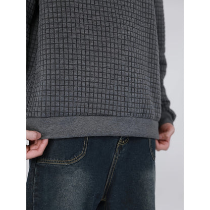Export Quality English European And American Sizes Jacquard Round Neck Hoodie For Men And Women