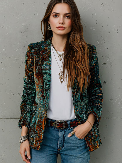 New Women's Clothing, New Autumn And Winter Women's Clothing, New Printed Fashion Casual Commuting Suit Jacket With Lining