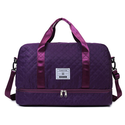 Multi-Functional Crossbody Gym Bag - Dry-Wet Separation, Large Capacity For Travel, Workout & Business Trips - Waterproof Sports Duffle Backpack